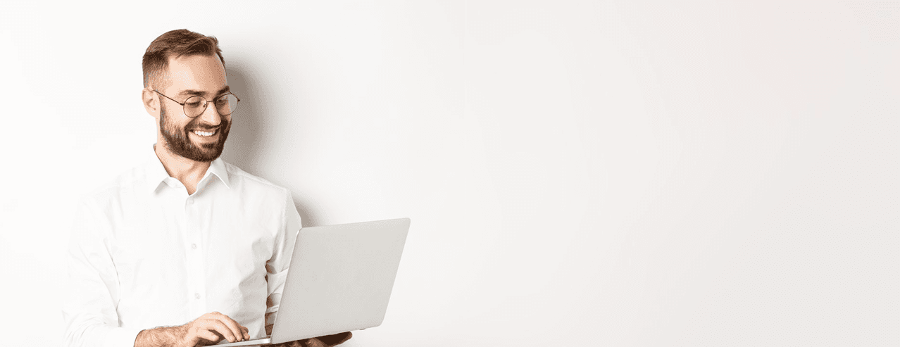A person working on a laptop